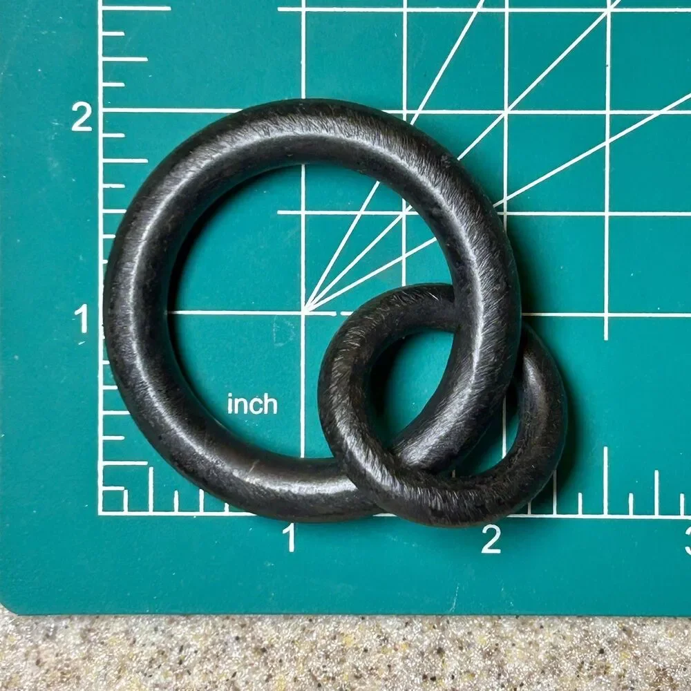 Pottery Barn Double Round Curtain Rings Small Size Cast Iron Lot Of 20 NEW